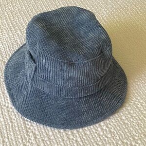 Anthropologie blue corduroy bucket hat